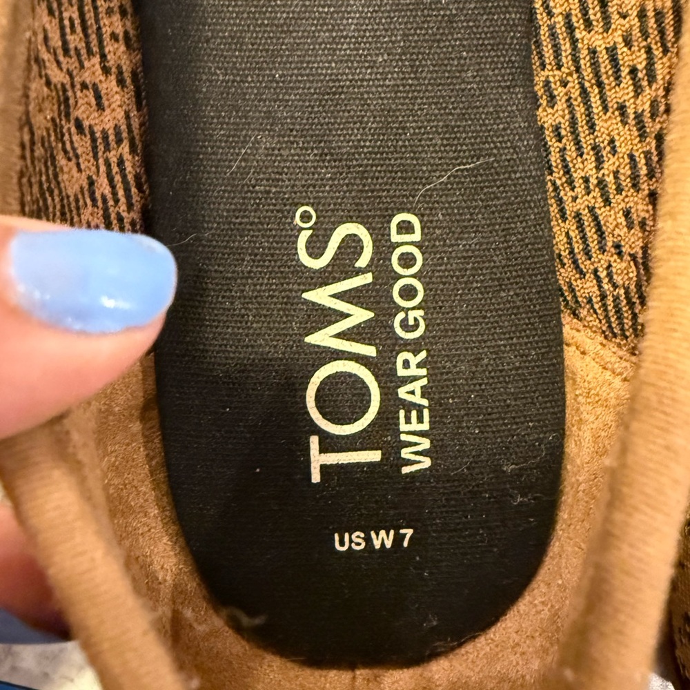 TOMS Women's Leopard Print Flats - Tan - Picture 4 of 5